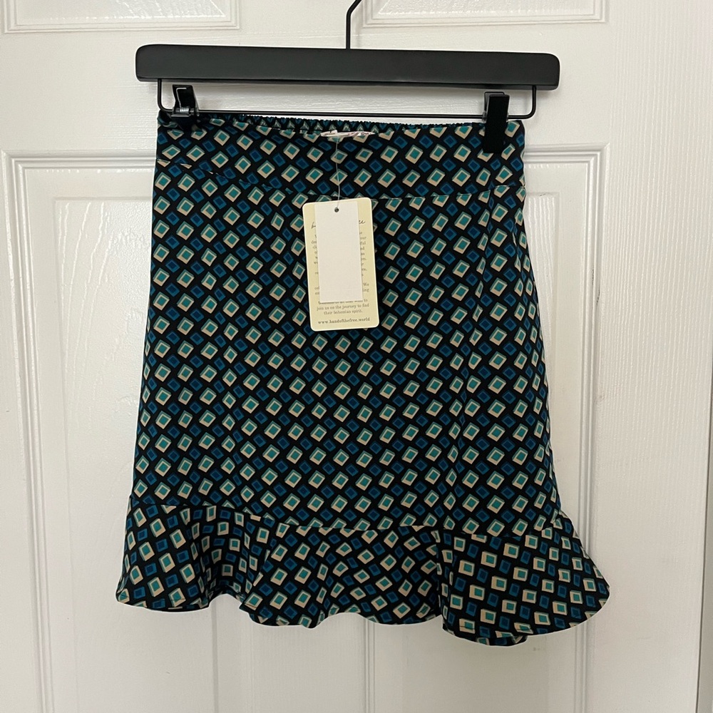 FINAL PRICE Stylish Blue Patterned Skirt